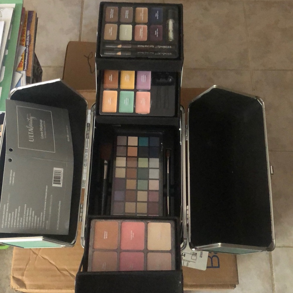 Ulta Beauty Love Makeup Kit. Originally had 72 pieces. Now has 61 unused pieces.